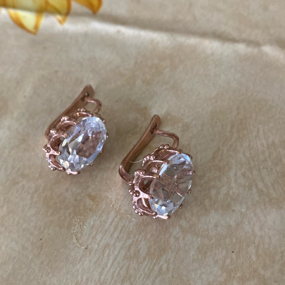 Rose gold plated Sterling silver earrings